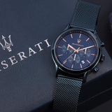 Maserati Epoca Analog Blue Dial Blue Mesh Bracelet Watch For Men - R8873618010 Authentic Buy Shop Now
