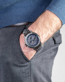 Maserati Successo Chronograph Blue Dial Black Steel Strap Watch For Men - R8873621005 Authentic Buy Shop Now