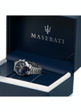 Maserati Ricordo Chronograph Blue Dial Silver Steel Strap Watch For Men - R8873633001 Authentic Buy Shop Now
