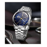 Maserati Ricordo Chronograph Blue Dial Silver Steel Strap Watch For Men - R8873633001 Authentic Buy Shop Now