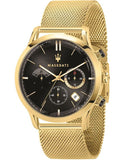 Maserati Ricordo Chronograph Black Dial Stainless Steel Mesh Bracelet Watch For Men - R8873633003 Authentic Buy Shop Now