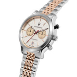 Maserati Legend Chronograph Ivory White Dial Two Tone Steel Strap Watch For Men - R8873638002 Authentic Buy Shop Now