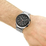 Maserati Triconic Chronograph Black Dial Silver Steel Strap Watch For Men - R8873639002 Authentic Buy Shop Now