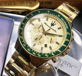 Maserati SFIDA Quartz Yellow Dial Gold Strap Watch For Men - R8873640005 Authentic Buy Shop Now