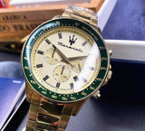 Maserati SFIDA Quartz Yellow Dial Gold Strap Watch For Men - R8873640005 Authentic Buy Shop Now