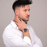 Maserati SFIDA Analog Blue Dial Gold Stainless Steel Watch For Men - R8873640008 Authentic Buy Shop Now