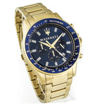 Maserati SFIDA Analog Blue Dial Gold Stainless Steel Watch For Men - R8873640008 Authentic Buy Shop Now