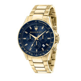 Maserati SFIDA Analog Blue Dial Gold Stainless Steel Watch For Men - R8873640008 Authentic Buy Shop Now