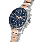 Maserati SFIDA Chronograph Blue Dial Two Tone Steel Strap Watch For Men - R8873640012 Authentic Buy Shop Now