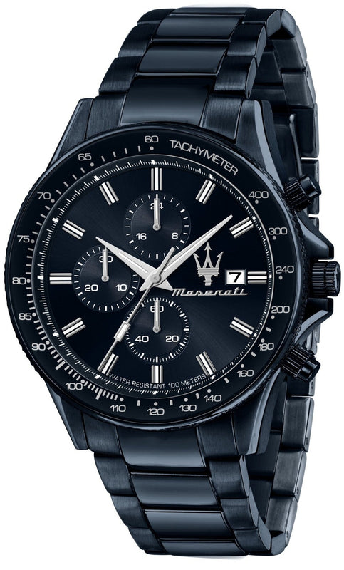 Maserati SFIDA Chronograph Blue Dial Blue Steel Strap Watch For Men - R8873640023 Authentic Buy Shop Now