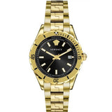 Versace Hellenyium Quartz Black Dial Gold Steel Strap Watch For Men - VE3A00820 Authentic Buy Shop Now