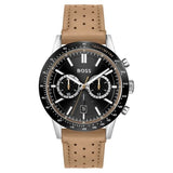 Hugo Boss Allure Black Dial Brown Leather Strap Watch for Men - 1513964 Authentic Buy Shop Now