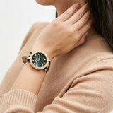 Michael Kors Parker Chronograph Green Dial Green Leather Strap Watch For Women - MK6985 Authentic Buy Shop Now
