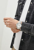 Fossil Bannon Multifunction Chronograph Silver Dial Silver Steel Strap Watch for Men - BQ2490 Authentic Buy Shop Now