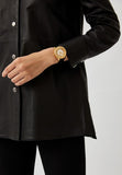 Michael Kors Harlowe Analog White Dial Black Leather Strap Watch For Women - MK2988 Authentic Buy Shop Now