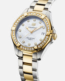 Tag Heuer Aquaracer Diamonds Mother of Pearl Dial Two Tone Steel Strap Watch for Women - WBD1323.BB0320 Authentic Buy Shop Now