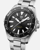 Tag Heuer Aquaracer Black Dial Silver Steel Strap Watch for Men - WAY111A.BA0928 Authentic Buy Shop Now