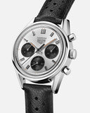 Tag Heuer Carrera Chronograph 60th Anniversary Silver Dial Black Leather Strap Watch for Men - CBK221H.FC8317 Authentic Buy Shop Now