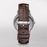 Emporio Armani Classic Quartz Brown Dial Brown Leather Strap Watch For Men - AR2427 Authentic Buy Shop Now