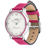 Coach Delancey White Dial Red Leather Strap Watch for Women - 14502879 Authentic Buy Shop Now