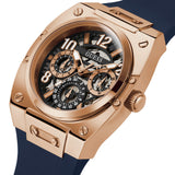 Guess Prodigy Multifunction Navy Blue Dial Blue Silicone Strap Watch For Men - GW0569G3 Authentic Buy Shop Now