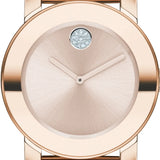 Movado Bold Rose Gold Dial Two Tone Steel Strap Watch for Women - 3600639 Authentic Buy Shop Now