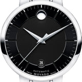 Movado 1881 Automatic Black Dial Silver Steel Strap Watch for Men - 606914 Authentic Buy Shop Now