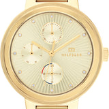 Tommy Hilfiger Joy Analog Gold Dial Gold Steel Strap Watch For Women - 1782536 Authentic Buy Shop Now