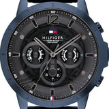 Tommy Hilfiger Luca Chronograph Grey Dial Blue Steel Strap Watch For Men - 1710493 Authentic Buy Shop Now