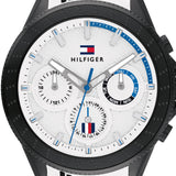 Tommy Hilfiger Aiden Chronograph White Dial White Rubber Strap Watch For Men - 1791862 Authentic Buy Shop Now
