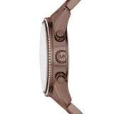 Michael Kors Ritz Chronograph Brown Dial Brown Steel Strap Watch For Women - MK6529 Authentic Buy Shop Now
