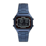 Fossil Retro Analog-Digital Black Dial Blue Steel Strap Watch for Men - FS5896 Authentic Buy Shop Now