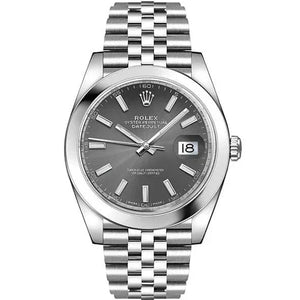 Rolex Datejust 41 Oyster Grey Dial Silver Oystersteel Bracelet Watch for Men - M126300-0008 Authentic Buy Shop Now