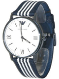Emporio Armani Kappa Dress White Dial Two Tone NATO Strap Watch For Men - AR80005 Authentic Buy Shop Now