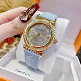 Versace V-Motif Grey Dial Blue Leather Strap Watch for Women - VERE00318 Authentic Buy Shop Now