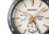 Seiko Presage Sharp Edged Series Automatic GMT Champagne Dial Silver Steel Strap Watch For Men - SPB273J1 Authentic Buy Shop Now