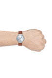Coach Slim Easton Silver Dial Brown Leather Strap Watch for Women - 14502694 Authentic Buy Shop Now
