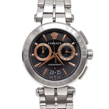 Versace Aion Chronograph Black Dial Silver Steel Strap Watch For Men - VE1D01019 Authentic Buy Shop Now