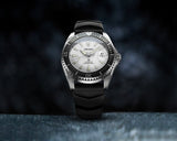 Seiko Shogun Prospex Titanium Divers Automatic White Dial Black Rubber Strap Watch For Men - SPB191J1 Authentic Buy Shop Now