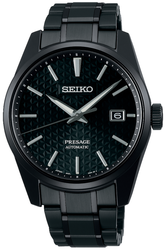 Seiko Presage Sharp Edged Series Black Dial Black Steel Strap Watch For Men - SPB229J1 Authentic Buy Shop Now