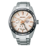 Seiko Presage Sharp Edged Series Automatic GMT Champagne Dial Silver Steel Strap Watch For Men - SPB273J1 Authentic Buy Shop Now