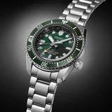 Seiko Prospex GMT Divers Automatic Marine Green Dial Silver Steel Strap Watch For Men - SPB381J1 Authentic Buy Shop Now