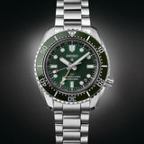Seiko Prospex GMT Divers Automatic Marine Green Dial Silver Steel Strap Watch For Men - SPB381J1 Authentic Buy Shop Now