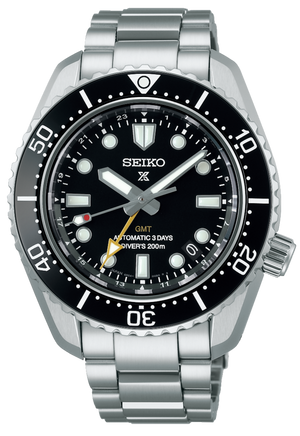 Seiko Prosprex Dark Depths GMT Automatic Black Dial Silver Steel Strap Watch For Men - SPB383J1 Authentic Buy Shop Now