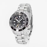 Seiko Prosprex Dark Depths GMT Automatic Black Dial Silver Steel Strap Watch For Men - SPB383J1 Authentic Buy Shop Now