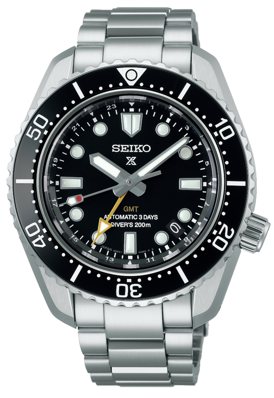 Seiko Prosprex Dark Depths GMT Automatic Black Dial Silver Steel Strap Watch For Men - SPB383J1 Authentic Buy Shop Now