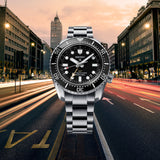 Seiko Prosprex Dark Depths GMT Automatic Black Dial Silver Steel Strap Watch For Men - SPB383J1 Authentic Buy Shop Now