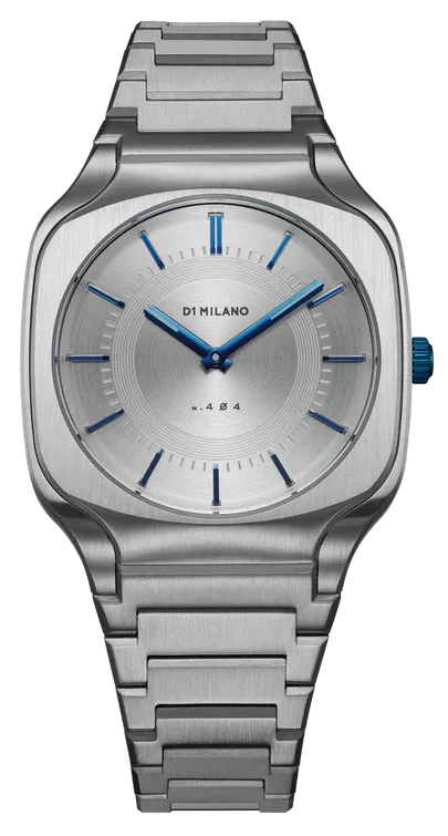 D1 Milano Square Silver Dial Silver Steel Strap Watch for Men - D1-SQBJ01 Authentic Buy Shop Now