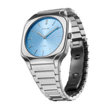 D1 Milano Square Maldives Sea Blue Dial Silver Steel Strap Watch for Men - D1-SQBJ05 Authentic Buy Shop Now