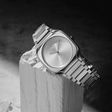 D1 Milano Square Silver Dial Silver Steel Strap Watch for Men - D1-SQBJ10 Authentic Buy Shop Now